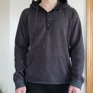 Black hooded sweatshirt